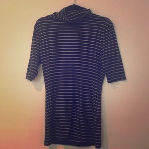 Black striped turtleneck